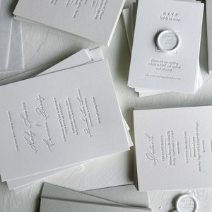 Tarjetas Premium con Forma de Arco, Tamaño A5, Papel Grueso de Algodón, Invitación de Boda con Relieve Ciego, Juego de Invitaciones de Boda con Sello de Cera - Product Image 2