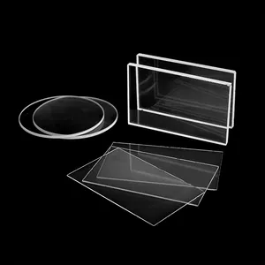 Plaque de verre de quartz fondue ronde transparente personnalisée de différentes tailles Services de traitement de coupe et de soudage - Product Image 1