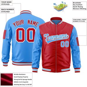Chaqueta Letterman Personalizada Unisex para Adultos, Estilo Bomber con Cierre, Resistente al Viento, de PU, Estilo Preppy, Cuello Camisero, para Otoño - Product Image 3