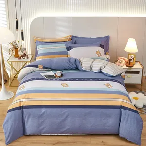 Nam Cực 100% Tinh Khiết Cotton 200TC Thân Thiện Với Môi Bốn Mảnh Thiết Lập Tươi Hoa Duvet Cover Tấm Ga Giường Ký Túc Xá Bộ Đồ Giường - Product Image 2