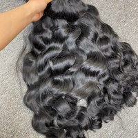 Penjual Rambut Bergelombang Alami Kamboja, Rambut Manusia Mentah Vietnam dengan Kutikula Tertata Rapi, Rambut Keriting India