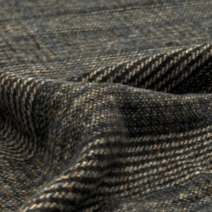 Tissu en tweed à carreaux bleu-noir 30% laine 70% tissu en polyester tissu tissé à texture claire pour la fabrication de manteaux et de vestes pour hommes - Product Image 5