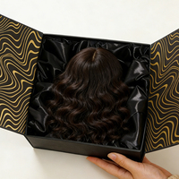 Boîtes cadeaux en carton pour perruques de luxe en gros, emballage personnalisé avec logo, boîte à parfum pliable à double ouverture magnétique