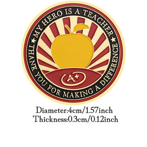 Il mio eroe è una moneta insegnante placcato in oro grazie insegnante Souvenir regalo creativo fortunato - Product Image 3