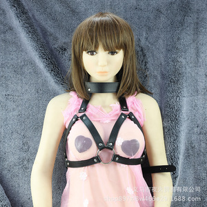PU leather erotic <b>costumes</b>, bondage tops, breast binders, dog slave bondage games, enslavement props, sex toys. - Product Image 1