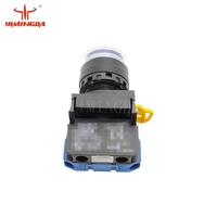 Bouton poussoir lumineux en métal blanc pour pièces de machine de découpe automatique XLS50