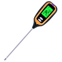 Testeur numérique 4-en-1 d'humidité du sol pH température lumière du soleil pour jardin ferme pelouse plante avec écran LCD