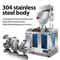 Machine de remplissage et de scellage automatique horizontale électrique pour sachets préformés en plastique, pour poudre de fèves de chocolat, avec pesage, en acier inoxydable