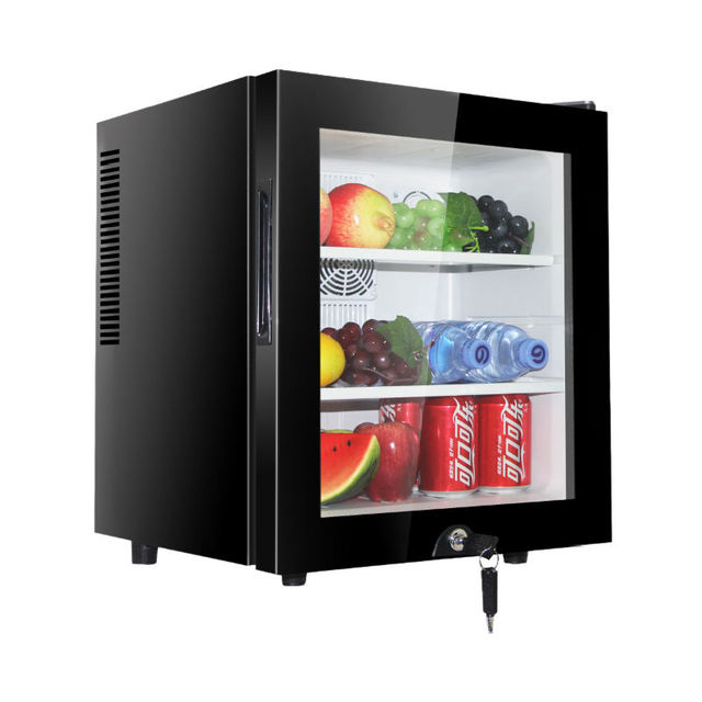 NE-202A Nuelead Air Cooling Glass Door High Quality Mini bar Fridge Hotel Home Room Silent Beverages Cooling Small Refrigerator