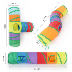Hot Sale <strong>Cat</strong> Tunnel Interactive Funny Rainbow <strong>T</strong> Shape Collapsible Folding <strong>Cat</strong> Tunnel - Product Image 4
