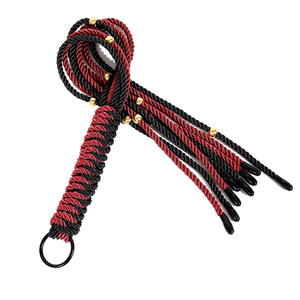 BDSM látigos negros y rojos juguete sexual pareja herramientas divertidas privadas para mujeres parejas coqueteo esclavo exótico SM látigo - Product Image 3