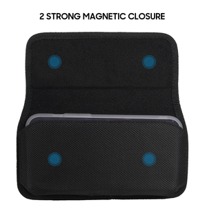 Étui magnétique vertical en nylon pour iPhone, étui de transport pour téléphone portable avec clip ceinture, <span class=keywords><strong>pochette</strong></span> pour <span class=keywords><strong>Samsung</strong></span> S24 S25 A51 S20 <span class=keywords><strong>S10e</strong></span> A20 - Product Image 2