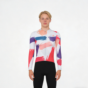 เสื้อเจอร์ซีย์ปั่นจักรยานแขนยาวสำหรับผู้ชาย พิมพ์ลายศิลปะ ระบายเหงื่อได้ดี เหมาะสำหรับกีฬากลางแจ้งและงานอีเว้นท์ - Product Image 4