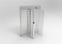 Tourniquet extérieur pleine hauteur en acier inoxydable avec lecteur RFID et scanner QR, contrôle d'accès, étanche IP65, sécurité anti-collision 35