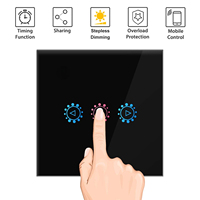 Télécommande sans fil Smart WiFi Led Dimmer Light Wall Switch EU UK Standard Tuya eWeLink App Control