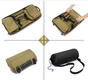 Foldable Duffle Bag <strong>with</strong> <strong>Wheels</strong> 130-170L Expandable Rolling Duffel Bag Extra <strong>Large</strong> Wheeled <strong>Holdall</strong> 36 Inch, Black, 36 Inch - Product Image 2