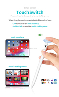 Stylet Métallique Actif pour iPad 2018 avec Rejet de la Paume, Prise en Charge de l'Inclinaison, Rechargeable, Alternative au Pencil pour Connect