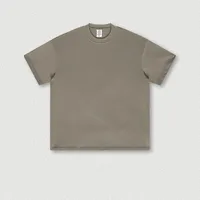 Kustomisasi pabrik kaus kelas berat Streetwear 300 Gsm kaus uniseks T Shirt ukuran besar bahu jatuh kaus berat