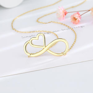 Collana con segno infinito di moda collana romantica oro placcato argento infinito amore cuore ciondolo collana di san valentino regali - Product Image 5