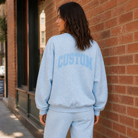 Ensemble deux pièces personnalisé pour femme : Sweat à capuche oversize à manches longues et épaules tombantes, style Y2K streetwear vintage, vente en gros OEM