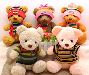 Orsacchiotti di <span class=keywords><strong>Peluche</strong></span> Personalizzati per Bambini con Logo Ricamato, Giocattoli in <span class=keywords><strong>Peluche</strong></span> con Maglione, Orsetti di <span class=keywords><strong>Peluche</strong></span> Lavorati a Maglia con Logo Personalizzato - Product Image 1