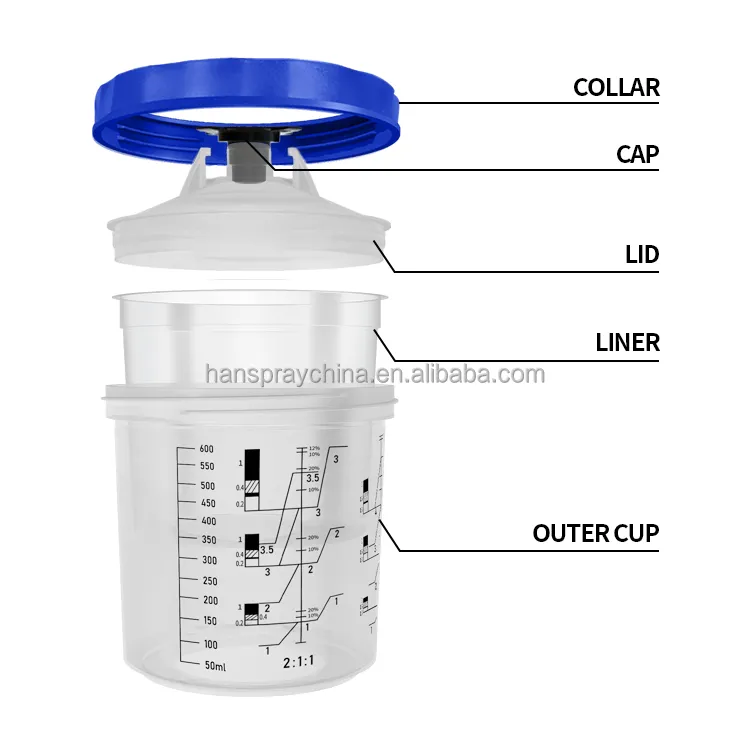 Hochwertige SPS-Farb spritzpistole Becher Farb pistolen becher in Spritzpistole für Autore parat ur lackierung