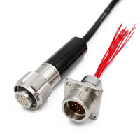 Connecteur sous-marin étanche à 3 fibres optiques HYSF SUBSEA, avec bride mâle et prise femelle, pour alimentation fibre optique sous-marine
