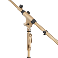 Support de microphone réglable en métal avec base trépied