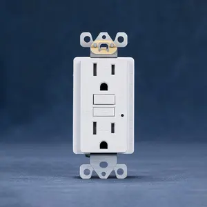 Usa Type Witte Kleur Zelftest Sabotabestendige Gfci 15a 110V 125V Stekker Stopcontact Met Twee Indicatielampje