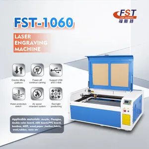 Machine de gravure laser, découpeuse 1060 100x60cm, co2 50w, 100W, prix de broderie