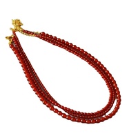 Glace Transparent Rouge Agate Véritable Pierre Perlée Simple Élégant Femme Collier Clavicule Chaîne En Gros