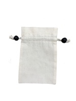 Pochette à cordon en coton bio de haute qualité avec logo personnalisé, recyclable et écologique, pour huiles essentielles, parfums, cadeaux et shopping