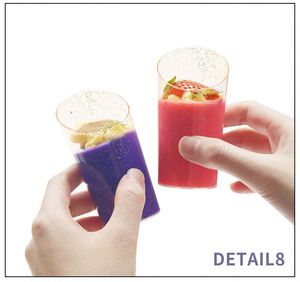 Gobelet transparent en plastique PS jetable de 70 ml à ouverture oblique pour mousse, pudding, gelée, crème glacée, dessert diagonal - Product Image 5