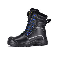 Bottes de travail imperméables extrêmes pour l'hiver, à tige haute, avec embout composite et semelle intermédiaire antidérapante, chaussures de sécurité pour les lieux de travail froids et hivernaux