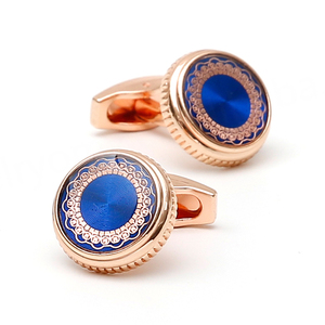 Nuevos Productos, Regalo de Boda, Oro Real de 18K, Color Oro Rosa, Joyería Vintage Personalizada, Gemelos para Hombre - Product Image 1
