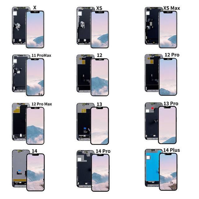 Wholesale Mobile Phone LCD for iPhone 6 6S 7 8 Plus X XS High Quality Screen 11 12 13 14 15 Pro Max OLED Display Replacement