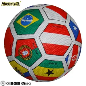 Fornecedor personalizado tamanho oficial de Vendas Quente 5 seixo bola de futebol de borracha de superfície