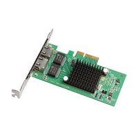 Puerto dual Intel I350 10/100/1000Mbps adaptador de servidor tarjeta Lan Pcie 4x Gigabit 2 puertos NIC adaptador de red para escritorio de perfil bajo