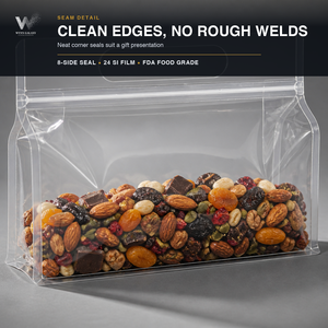 Transparent Chia Pouch 31x20+4cm 12x8in Bulk Fine <b>Seed</b> Large Superfood <b>Pack</b> Leak Proof Zip Bag Packaging 1300g Oversized Factory - Product Image 2