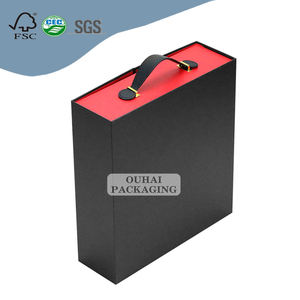 Caja <span class=keywords><strong>de</strong></span> papel <span class=keywords><strong>de</strong></span> lujo <span class=keywords><strong>de</strong></span> diseño exquisito, caja <span class=keywords><strong>de</strong></span> embalaje <span class=keywords><strong>de</strong></span> regalo con tapa magnética <span class=keywords><strong>de</strong></span> doble puerta <span class=keywords><strong>de</strong></span> cartón <span class=keywords><strong>de</strong></span> gama alta para vino con mango <span class=keywords><strong>de</strong></span> cuero - Product Image 5