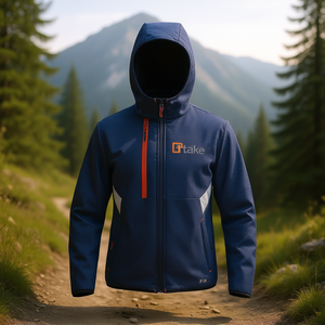 Veste Softshell Respirante Bleue Taille L à Capuche Unisexe pour Activités de Plein Air - Product Image 3