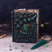Carnet de collection 3D fait main en résine œil de dragon, classeur de cartes à collectionner TCG personnalisé avec 4 ou 9 pochettes pour cartes à collectionner