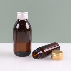ขวดแก้วเปล่าใส่ยาเม็ดสีเหลืองอำพันขวดแก้วใส่ของเหลวทางปากขวดแก้วใส่น้ำพร้อมฝาปิด - Product Image 2