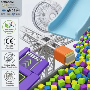 Fabricant professionnel d'équipements pour parcs de trampolines intérieurs, thème néon, super toboggan ondulé, <span class=keywords><strong>Wipeout</strong></span> Beams, balles Zorb, course murale - Product Image 4