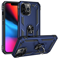 Coque hybride 2 en 1 pour Iphone 13 Pro Max, noire, plastique souple, Anti-gravité, avec support magnétique