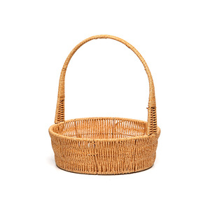 Panier <span class=keywords><strong>de</strong></span> pique-nique en rotin tressé pour collations, cueillette <span class=keywords><strong>de</strong></span> légumes en extérieur, panier à fleurs et <span class=keywords><strong>fruits</strong></span> à main, idéal pour un <span class=keywords><strong>cadeau</strong></span> - Product Image 4