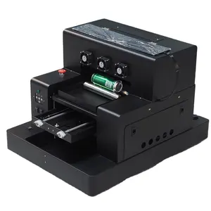 Harga Terbaik Flatbed UV Printer Pernis Efek 6 Warna A3 A4 Ukuran UV Flatbed Printer Otomatis Uv Flatbed Printer dengan A/B