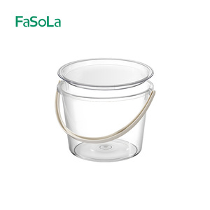 FaSoLa Transparent <b>Bucket</b> <b>With</b> <b>Lid</b> 6-10L Thickened For Home Laundry Foot Bath Student Dorm Use - Product Image 1