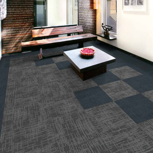 Dalles de moquette grises de luxe en velours uni, multifonctionnelles, ignifuges, 50x50cm, pour salles de conférence - Product Image 3