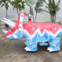 Trottinette électrique dinosaure personnalisée et mignonne pour enfants, avec siège sécurisé, idéale pour la location en aire de jeux intérieure/extérieure